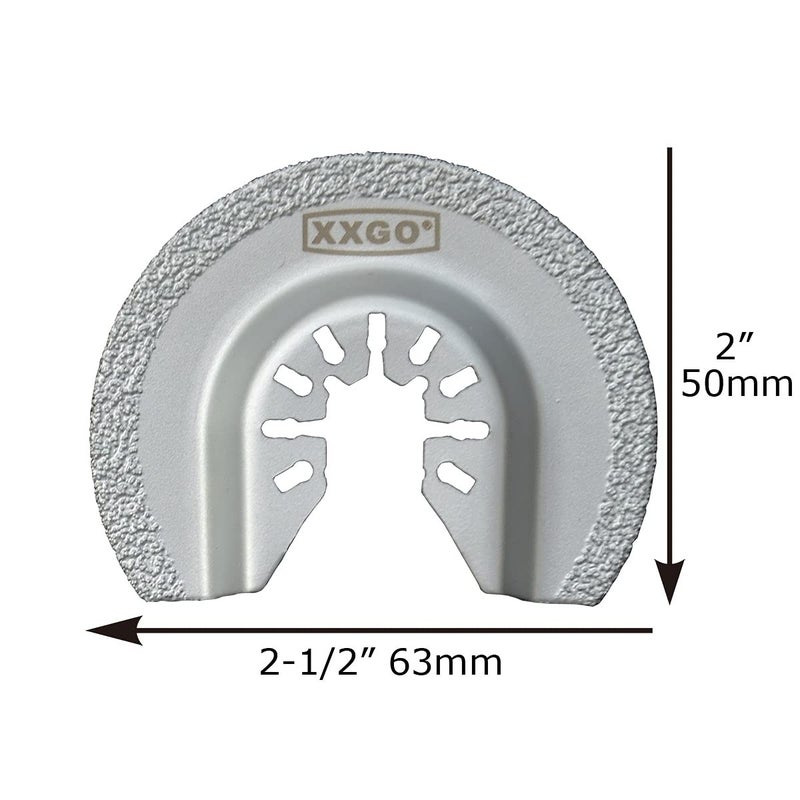XXGO 4 Pcs Oscillating Multi Tool Diamond Segment Swing Semi Circle Grit Grout Saw Blades XG4002D - Image 2